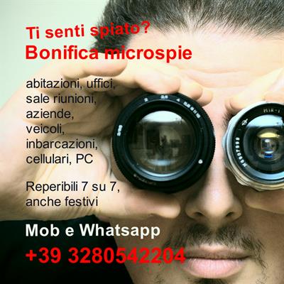 Qualcuno ti spia Bonifica microspie