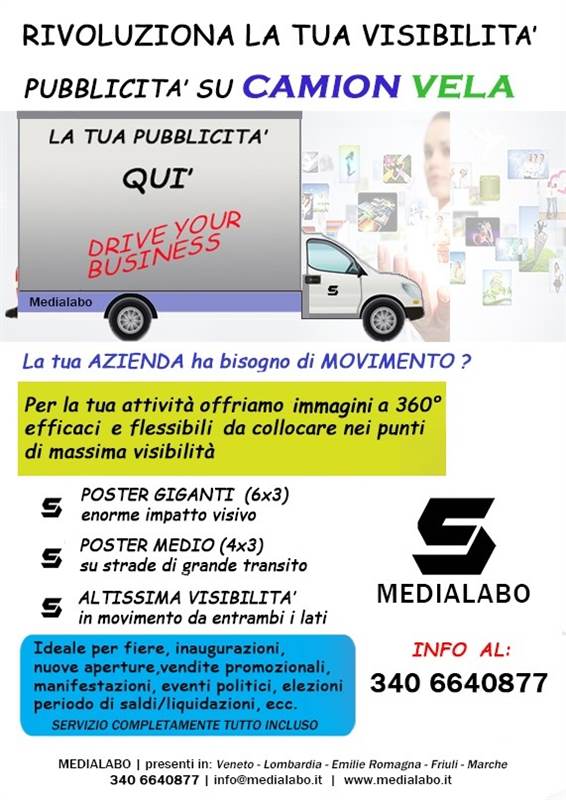 Pubblicità su Camion Vela