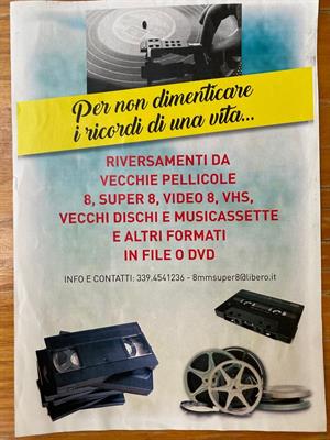 Riverso VHS Mini DV SUPER8 8MM Ecc in DVD Usb - Foto 2