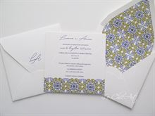 Partecipazione matrimonio maiolica