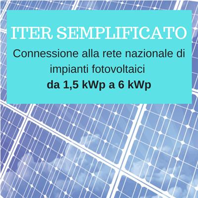 Fotovoltaico: Pratica di Connessione in Iter Semplificato