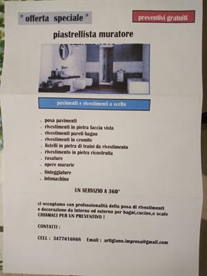 Piastrellista muratore