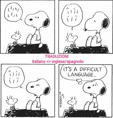 Traduzioni inglese e spagnolo
