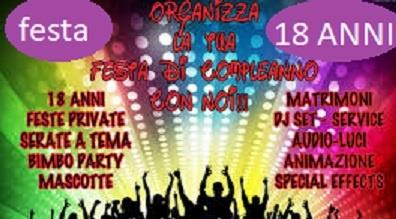 ANIMAZIONE Eventi COMPLEANNI 18ESIMO COMPLEANNO