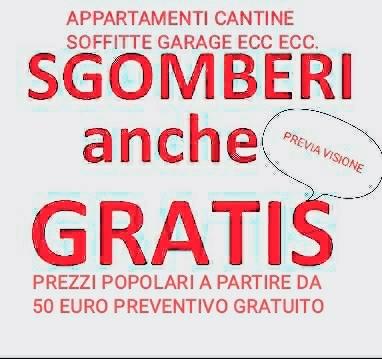 Sgombero appartamenti cantine Soffitte ecc