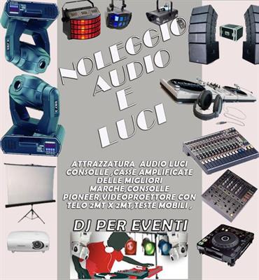 Service noleggio effetti luci e audio prezzi bassi